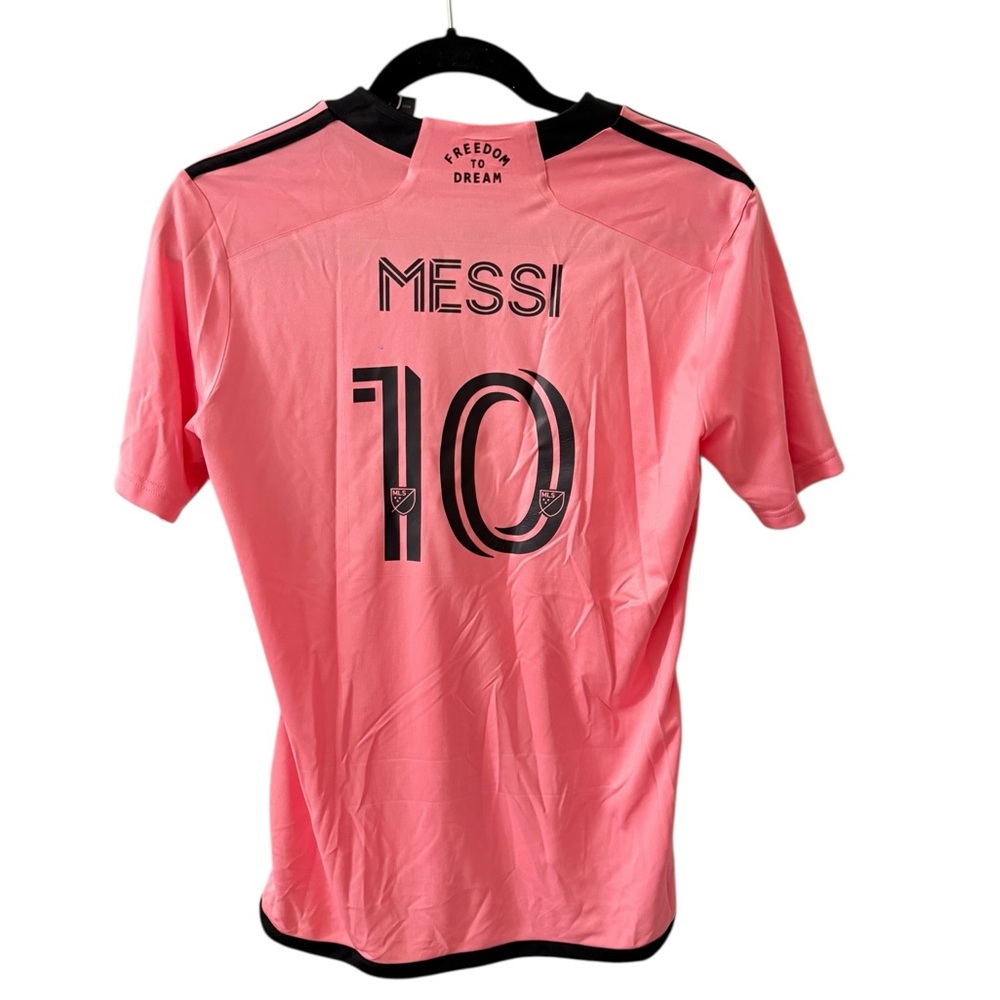 Inter-Miami OFC Messi Jersey Adidas Pink &Black Details. Kids. 13/14 NEW w/ tags